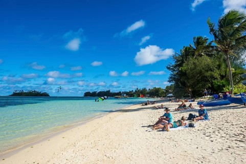 White sand beach and turquoise waters