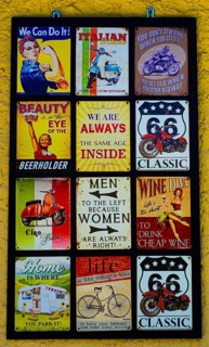 Colourfully printed tin plates