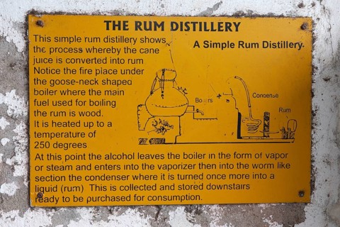 Information board about rum production
