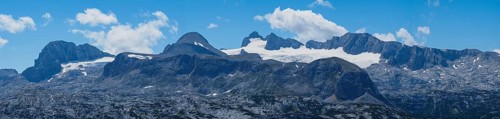 View to the Hallstatt Glacier and High Dachstein