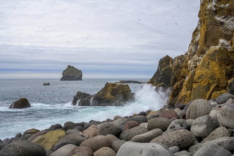 Cliffs and waves