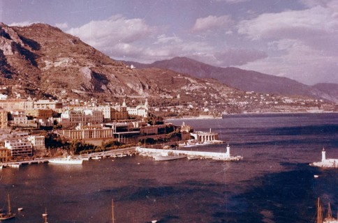 View from the Prince's Palace over the Port Hercule to Monte-Carlo with the Casino