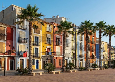 Colorful beachfront houses