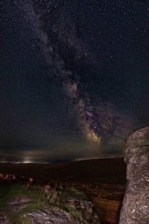 Milky Way over Haytor Rocks
