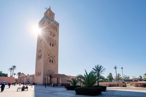 Koutoubia mosque from 12th century in old town of Marrakech