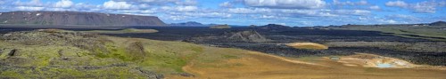 Solfataren Leirhnjukur and lava field behind from 1984