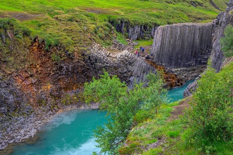 Stuolagil Canyon from the viewing platform