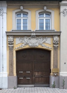 Historic entrance portal of a residential house