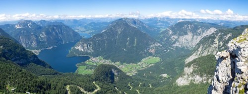 View from Krippenstein with a view of Hallstaetter See