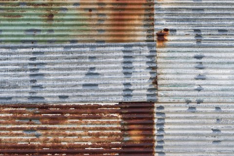 Rust on corrugated iron
