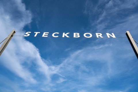 Port sign of Steckborn on Lake Constance