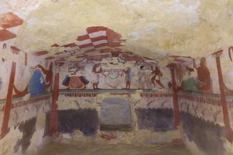 Tomba delle Leonesse Tomb of the Lionesses with frescoes from c. 530 BC