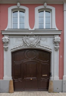 Historic entrance portal of a residential house
