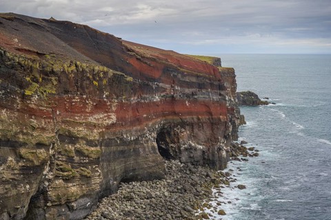 Red coloured Krisuvikuberg cliffs