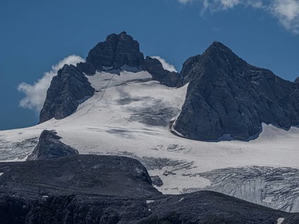 View to the Hallstatt Glacier and High Dachstein