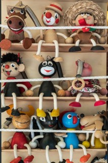 Funny wooden figures