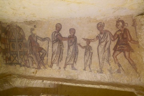 Burial chamber 5636 with frescoes from the 3rd century BC