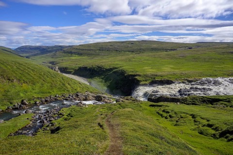 Confluence of the Laugara and the Joekulsa i Fljotsdal