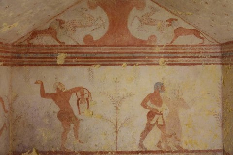Tomba dei Baccanti Tomb of the Bacchants with frescoes from the 6th century BC
