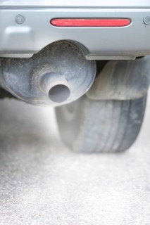Exhaust with exhaust gases of a combustion engine
