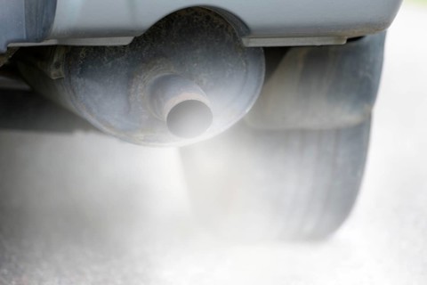Exhaust with exhaust gases of a combustion engine