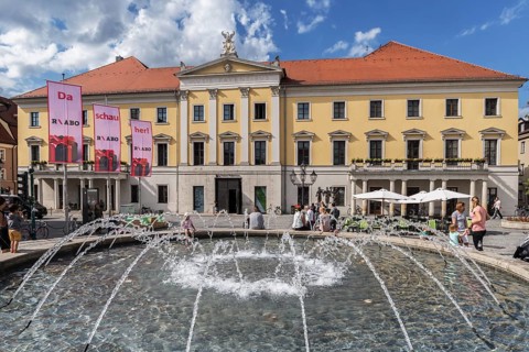 Municipal theatre with fountain