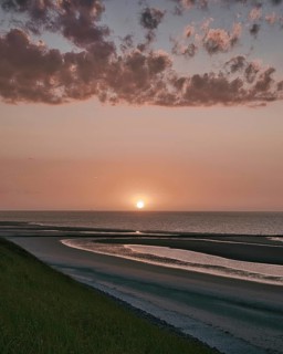 Dune and sunset at the North Beach