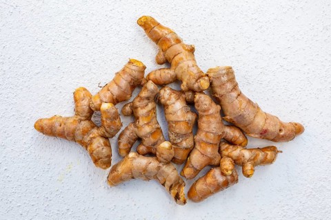 Close up of fresh turmeric