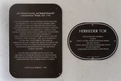 Information board at the Herrieder Tor