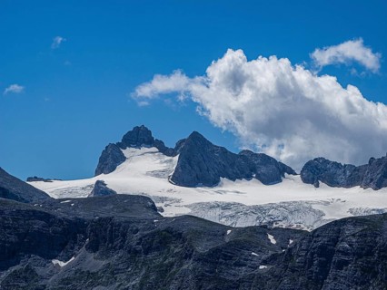 View to the Hallstatt Glacier and High Dachstein