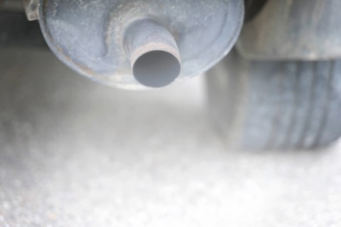 Exhaust with exhaust gases of a combustion engine