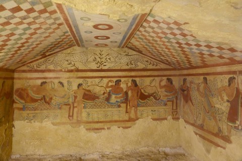 Tomba dei Leopardi Tomb with frescoes from the 5th century BC