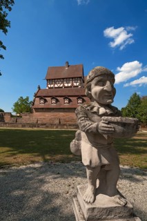 Grotesque gnome of the Baroque in the park