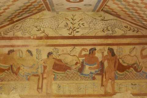 Tomba dei Leopardi Tomb with frescoes from the 5th century BC