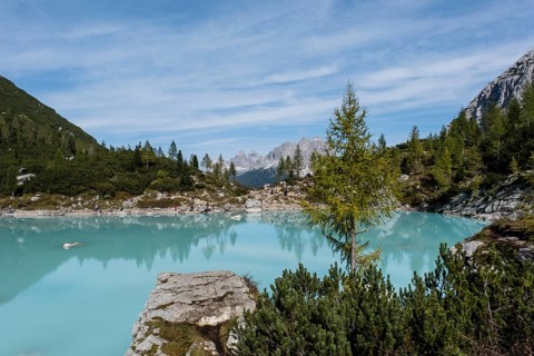 Turquoise-green Lake Sorapis