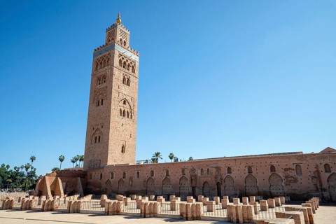 Koutoubia mosque from 12th century in old town of Marrakech