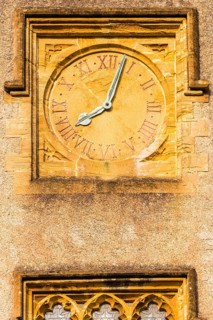 Clock on the castle tower
