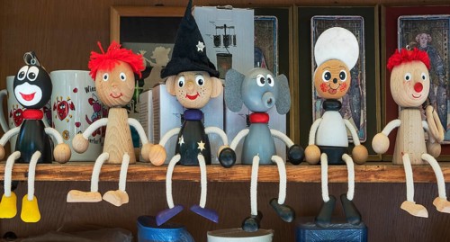 Funny wooden figures