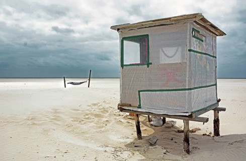 Beach hut and hammock