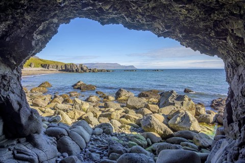 View from the waterfall cave