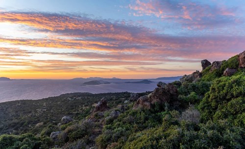 Sunset over the sea