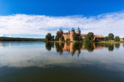 Gripsholm Castle reflected in Lake Maelaren