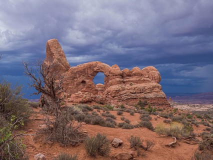 Thunderclouds over Turret Arch