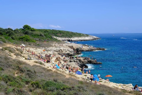 Bathing bay on the coast