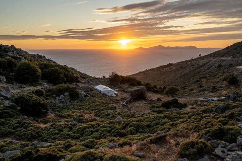 Sunset over the sea