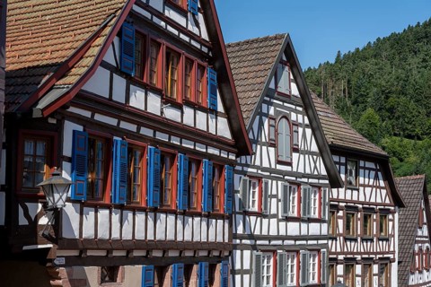 Half-timbered houses in Schiltach in the Kinzigtal