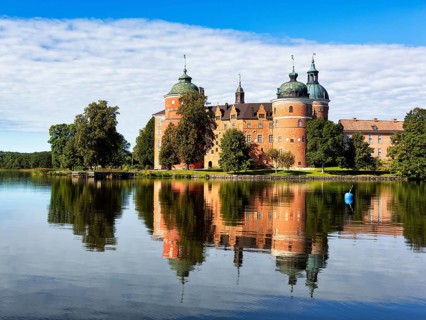 Gripsholm Castle reflected in Lake Maelaren
