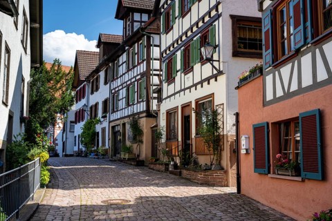 Half-timbered houses in Schiltach in the Kinzigtal