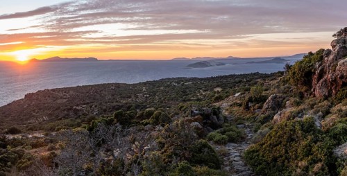 Sunset over the sea