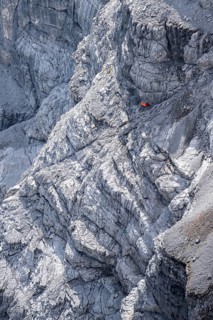 Watzmann East Face Bivouac in the Rock Face